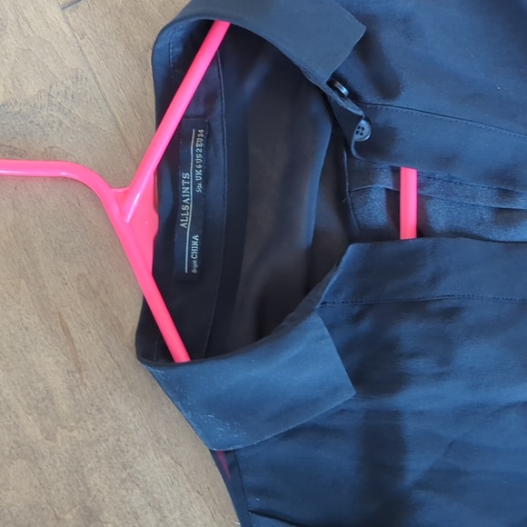 All Saints Raina Hex Tunic Dress Oversized Fit 100% Silk - Picture 3 of 8